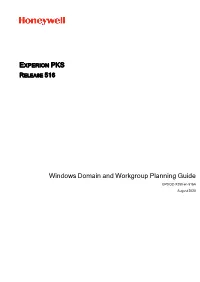 Windows Domain and Workgroup Planning Guide