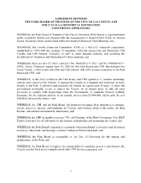 1 Agreement Between the Park Board of Trustees Of