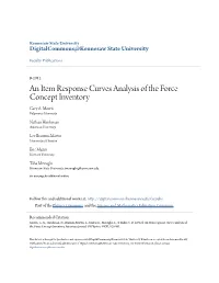 An Item Response Curves Analysis of the Force Concept Inventory Gary A