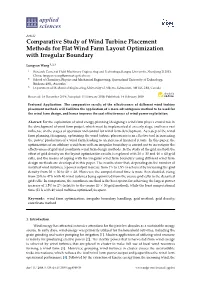 Comparative Study of Wind Turbine Placement Methods for Flat Wind Farm Layout Optimization with Irregular Boundary
