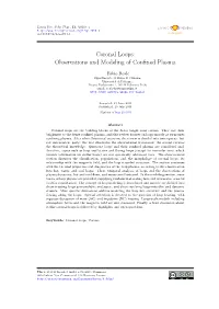 Coronal Loops: Observations and Modeling of Confined Plasma