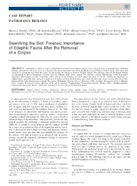 Forensic Importance of Edaphic Fauna After the Removal of a Corpse