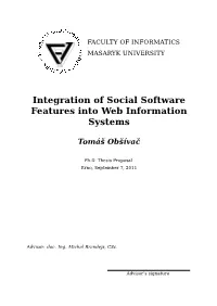 Integration of Social Software Features Into Web Information Systems