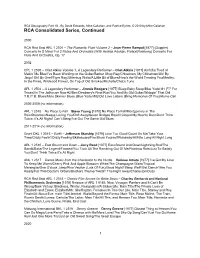 RCA Consolidated Series, Continued