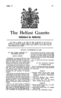 The Belfast Gazette Published Dp Fluthoritp