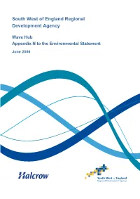 Wave Hub Appendix N to the Environmental Statement