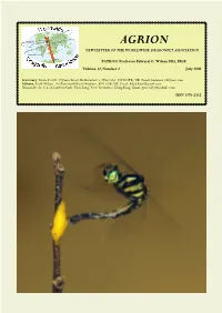 Agrion Newsletter of the Worldwide Dragonfly Association