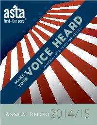 Annual Report2014/15 Make Your Voice Heard