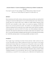 Automatic Handover Control for Distributed Load Balancing In