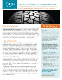 Case Study: Goodyear Tire and Rubber Company