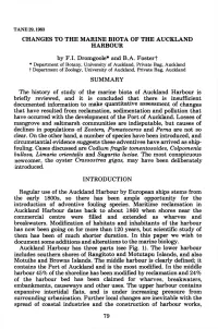Changes to the Marine Biota of the Auckland Harbour, by F. I
