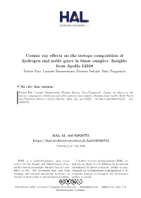 Cosmic Ray Effects on the Isotope Composition