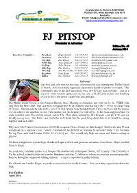 FJ PITSTOP Newsletter & Advertiser Edition No