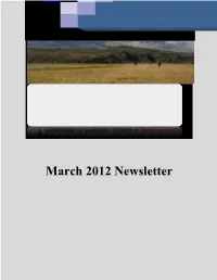 March 2012 Newsletter