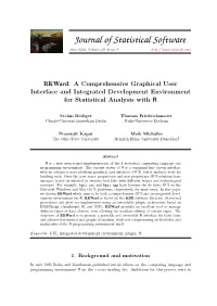 Rkward: a Comprehensive Graphical User Interface and Integrated Development Environment for Statistical Analysis with R