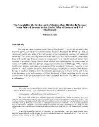 The Storyteller, the Scribe, and a Missing Man: Hidden Influences from Printed Sources in the Gaelic Tales of Duncan and Neil Macdonald