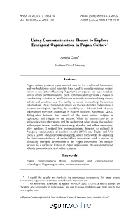 Using Communications Theory to Explore Emergent Organisation in Pagan Culture*