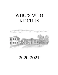 Who's Who at Chhs 2020-2021