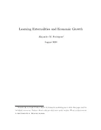 Learning Externalities and Economic Growth