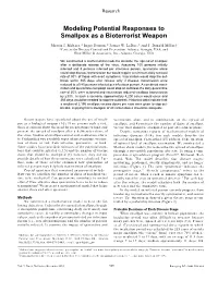 Modeling Potential Responses to Smallpox As a Bioterrorist Weapon