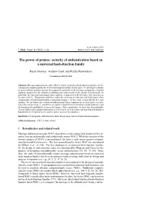 Security of Authentication Based on a Universal Hash-Function Family