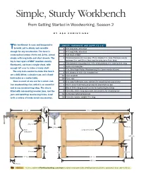 Simple, Sturdy Workbench from Getting Started in Woodworking, Season 2