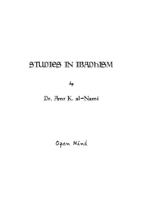 Studies in Ibadhism