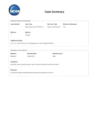 The NCAA Case Summary Classified the Violations As Secondary/Level