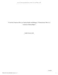 A Look Into Australian Policy on Asylum Seekers and Refugees: a H