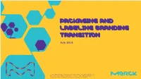 PACKAGING and LABELING BRANDING TRANSITION July 2018