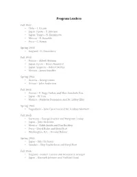 Program Leaders