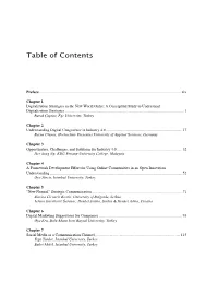 Table of Contents