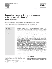 Depressive Disorders—Is It Time to Endorse Different Pathophysiologies? Irina A