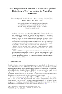 Dos Amplification Attacks – Protocol-Agnostic Detection Of