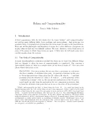 Holism and Compositionality