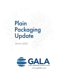 Plain Packaging Update