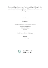 Refining Biological Monitoring of Hydromorphological Change in River Channels Using Benthic Riverfly Larvae (Ephemeroptera, Plecoptera and Trichoptera)
