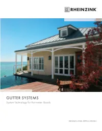 Rheinzink Rain Gutter Brochure