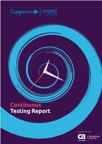 Continuous Testing Report 2019