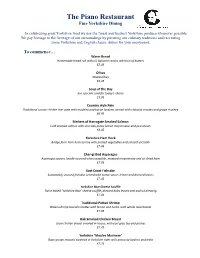 The Piano Restaurant Fine Yorkshire Dining