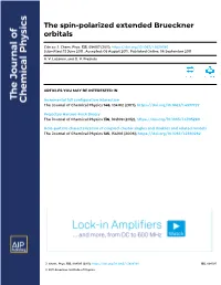 The Spin-Polarized Extended Brueckner Orbitals