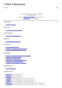 1 Peter 4 Resources