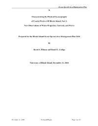 3. Characterizing the Physical Oceanography of Coastal Waters