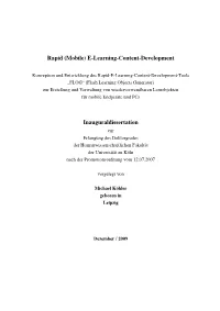 E-Learning-Content-Development Inauguraldissertation