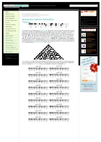 Elementary Cellular Automaton Calculus and Analysis Interactive Entries > Interactive Demonstrations >