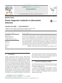 Newer Diagnostic Methods in Tuberculosis Detection