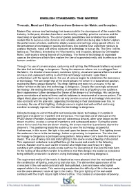 Thematic, Moral and Ethical Connections Between the Matrix and Inception