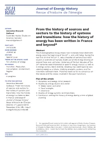 From the History of Sources and Sectors to the History of Systems and Transitions