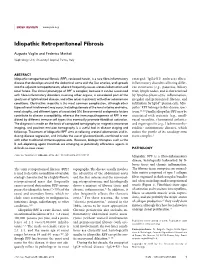 Idiopathic Retroperitoneal Fibrosis