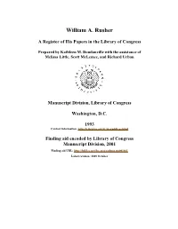 Papers of William A. Rusher [Finding Aid]